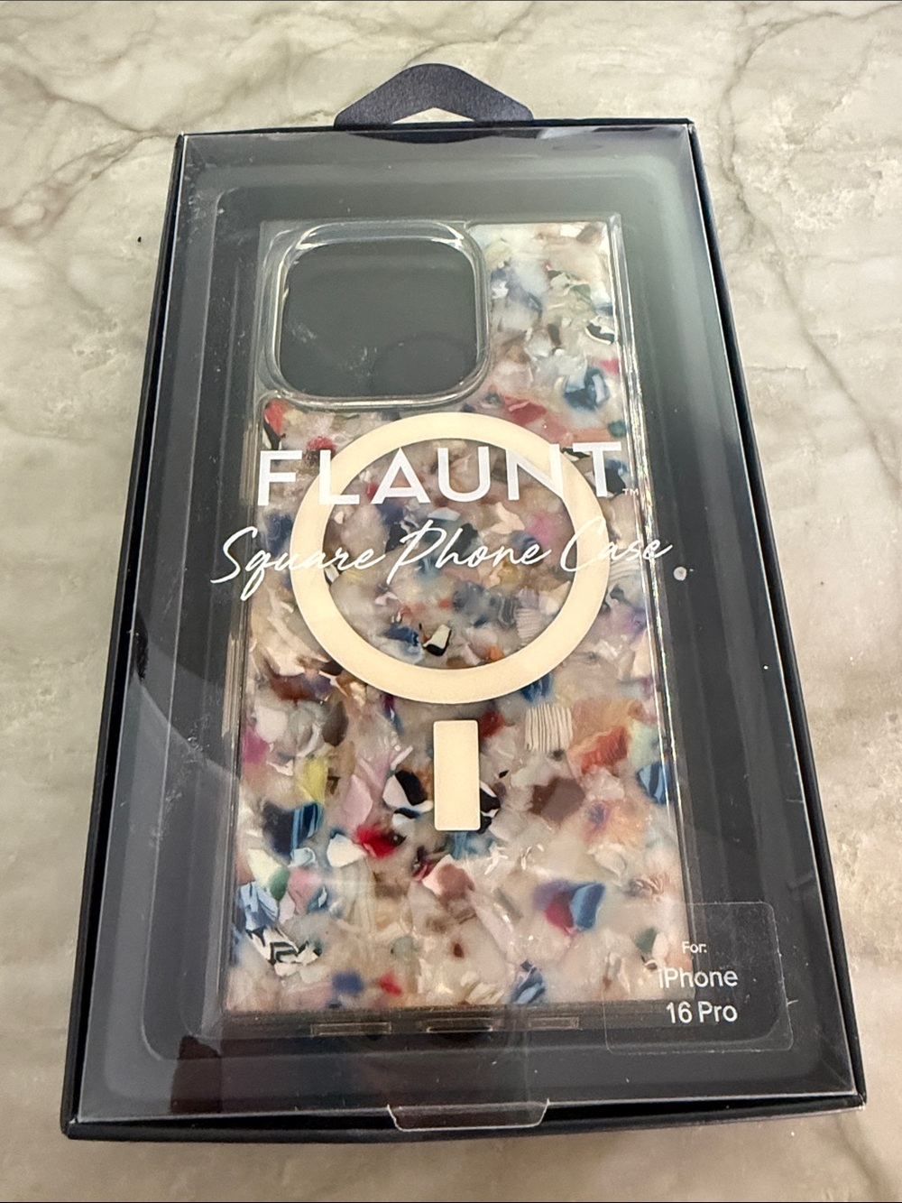 Flaunt Square iPhone Case for iPhone 16 Pro in Confeti